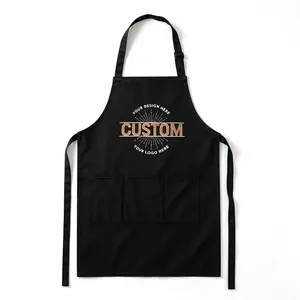 Personalized Custom Chef Apron with Name & Logo, Adjustable Kitchen Apron for Men & Women, BBQ Grill Apron, Cooking Apron for Home Chef, Father's Day , Birthday , Christmas , Housewarming , Baking, Restaurant, Kitchen & Outdoor BBQ