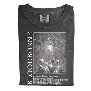 Bloodborne Hunter and Lamp Messengers Graphic Tee For Women, Gift for Women, Crew Neck T-shirt, Trending T-shirt