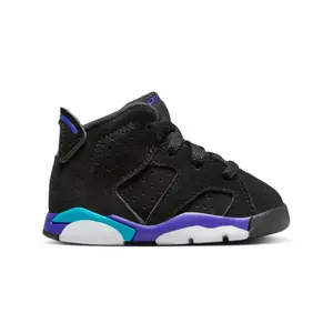 Toddler Jordan 6 Retro "Aqua" Black/Bright Concord-Aquatone (DV3606 004)
