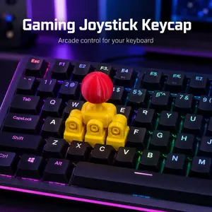 3D Printed Keyboard Arcade Joystick, Mechanical Keyboard Keycap Mod attachment, Retro Gaming Setup Gadget