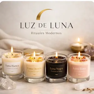 Luz de Luna Ritual Candles Luna Blanca Dorada Negra Rosa for Modern Rituals & Healing