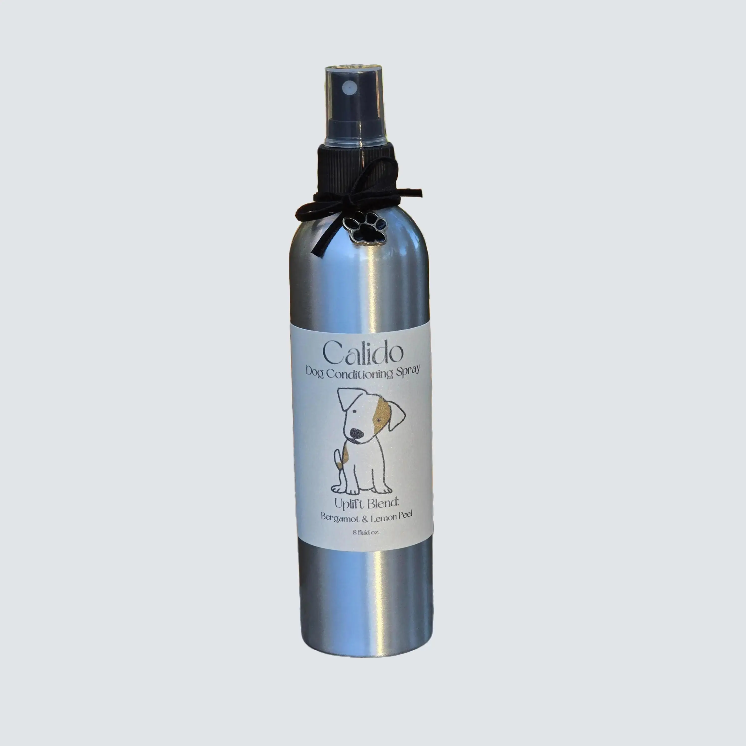 Calido Vegan Dog Conditioning Spray 100% All-Natural with Bergamot and Lemon Peel Essential Oils for Shine and Allergen Relief