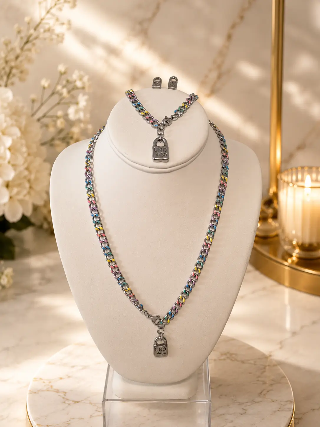 Rainbow Lock Jewelry Set U50
