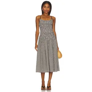 Elodie the Label Breena Dress in Black Gingham