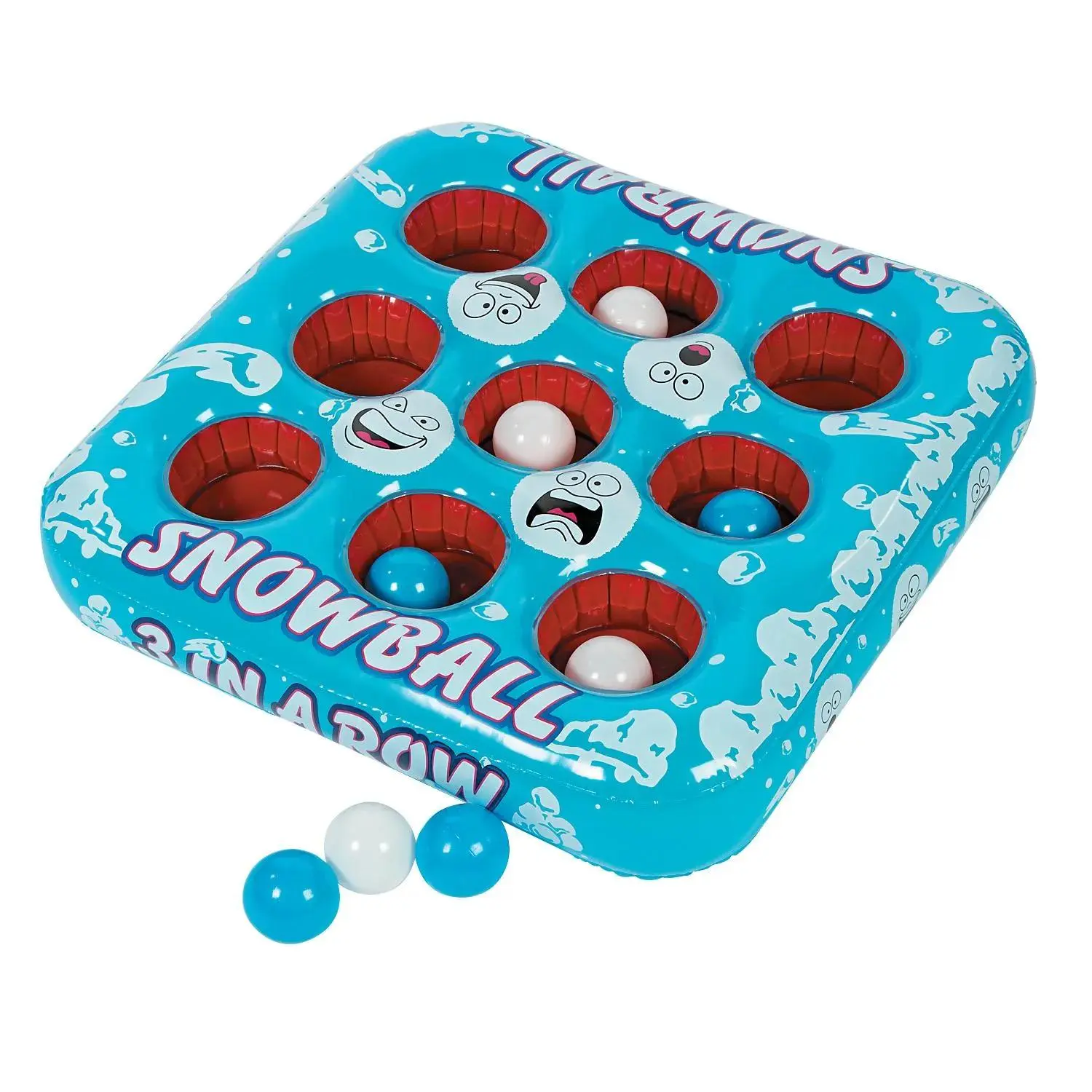 27" x 5" Inflatable Vinyl 3-in-a-Row Snowball Ball Toss Game