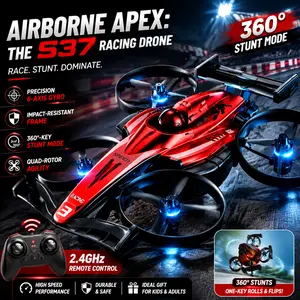 Gravity Slide Light-Up RC Drone Toy S37 - Wingtop Remote Control Racing Quadcopter Flying Car with Lights, Quad-Rot Agility | Cool Boy Gifts for 8-10 Years Outdoor Play