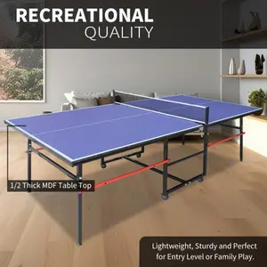Foldable Ping Pong Table - Set Up in Seconds, Store Easily! Ideal for Families & Sports Lovers