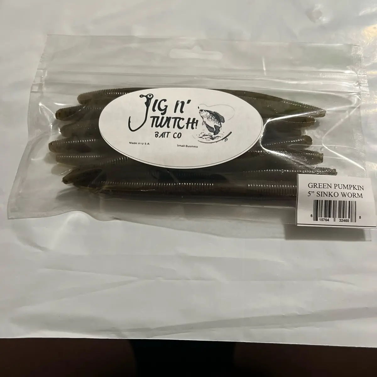 Green pumpkin, 5 inch sinko worm