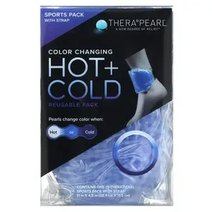 TheraPearl Color Changing Hot + Cold Reusable Pack, Sports Pack with Strap, 1 Pack