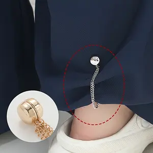 Magnetic Hem Clips Set of 3, Detachable Metal Clamps for Pants Legs & Sleeves, No Nails Needed, Easy Sewing Alternative, Adjustable Clip