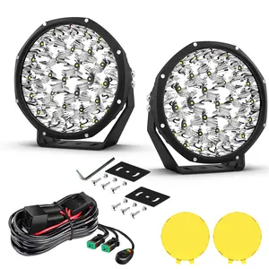 YBYZ 9-Inch Round 270W 36000LM Super Bright Car LED Driving Light, Hyper Spot-Flood Combo Beam Offroad Ditch/Work Light for Truck ATV UTV, Car Led Light