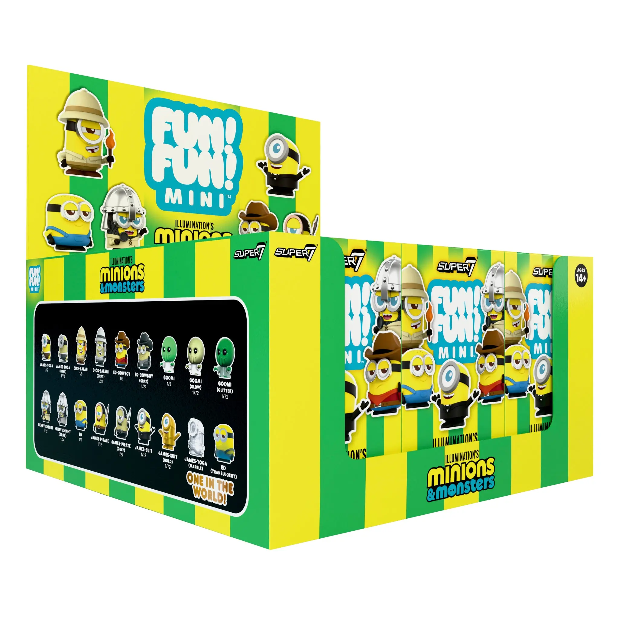 Super7 Minions & Monsters FUN! FUN! MINI Wave 01 - Blind Box Flat
