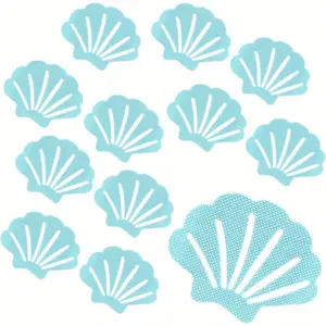 20pcs Bathtub Stickers Non Slip, Shell Shaped Tubs Safety Shower Treads, Adhesive Sticker for Bathroom Bathtub, Shower Floor, Blue