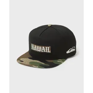 Hi Mana 5-Panel Cotton Twill Snapback Hat - Black