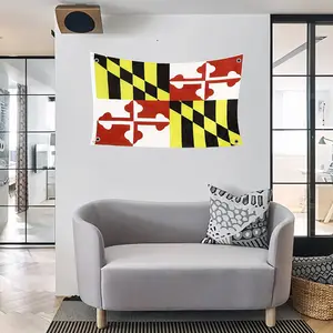 Maryland State Flag, Vivid Colors And Fade Resistant The Flags Of The Six Major States In The United States 3x5fts Flags Of Arizona, California, Colorado, Florida, Hawaii, And Maryland, Home Decor, Outdoor Decor, Yard Decor, Garden Decorations