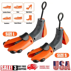 Footwear Hack 2-Way Shoe Stretcher Expander Tool for Men Women Leather Boots Heels Adjustable Width Length Bunion Relief Plugs Travel Prep US Size S/5.5-10 L/10-13.5 L/8-13 M/5-10 - Bedroom, Knee
