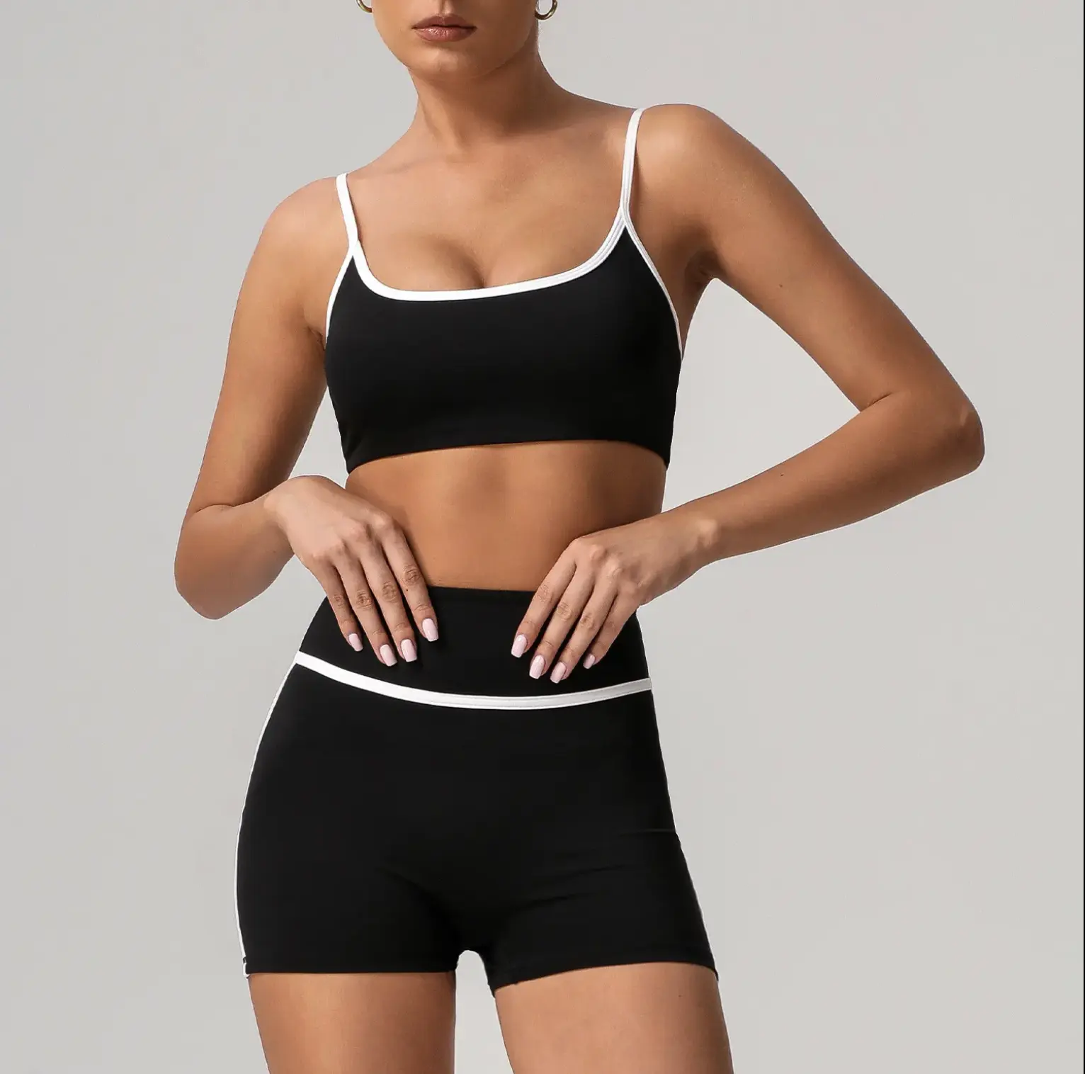 Womens Two Piece Active Set Workout Tennis Running Soft Breatheable