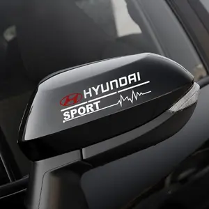 Car side mirror emblem design car body decoration sticker For Hyundai i10 i30 i20 i40 IX35 Sonata Santa Fe Accent Tucson Elantra Creta Kona Genesis Equus Coupe Azera ioniq N Line