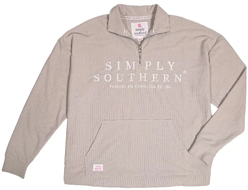 Simply Southern Grey Pullover Coastal Beach Jacket