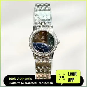 Omega De Ville 22.5mm Stainless Steel Black Dial & Diamond Set Quartz Watch 12461031