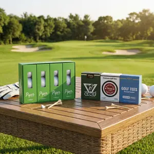 Golf Balls & Tees Set 12 Balls 30 Tees--The accessories are abundant, suitable for home use, essential for practice fields, durable and cost-effective.