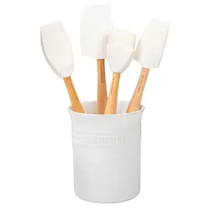Le Creuset 5-Piece Craft Series Utensil Set with Crock | White