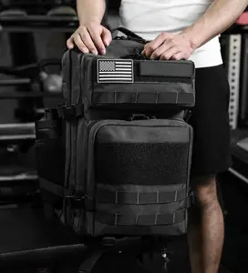 Military Tactical Backpack Large 3 Day Assault Pack 40L Molle Bag for Men Waterproof High-Density Fabric with USA Flag Patch Versatile Multi-Compartment Design for Hiking Daypacks, Gym Sports Bag, Travel, Fishing TikTokShopBlackFriday