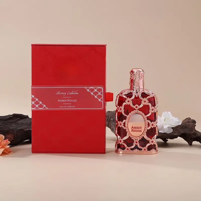 Amber Rouge Unisex 2.7oz Woody SpicyFragrance Saffron Jasmine Amberwood AmbergrisCedar Fir  Resin  Fragrance Gift Bundle-good girl-perfumes para mujeres vanilla perfumeslong lasting perfume Hair Perfume-Unisex-perfumes para hombre