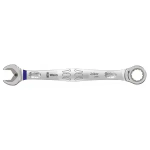 Wera  0.4375 in. Joker Ratcheting Combination Wrench, Nickel Chrome