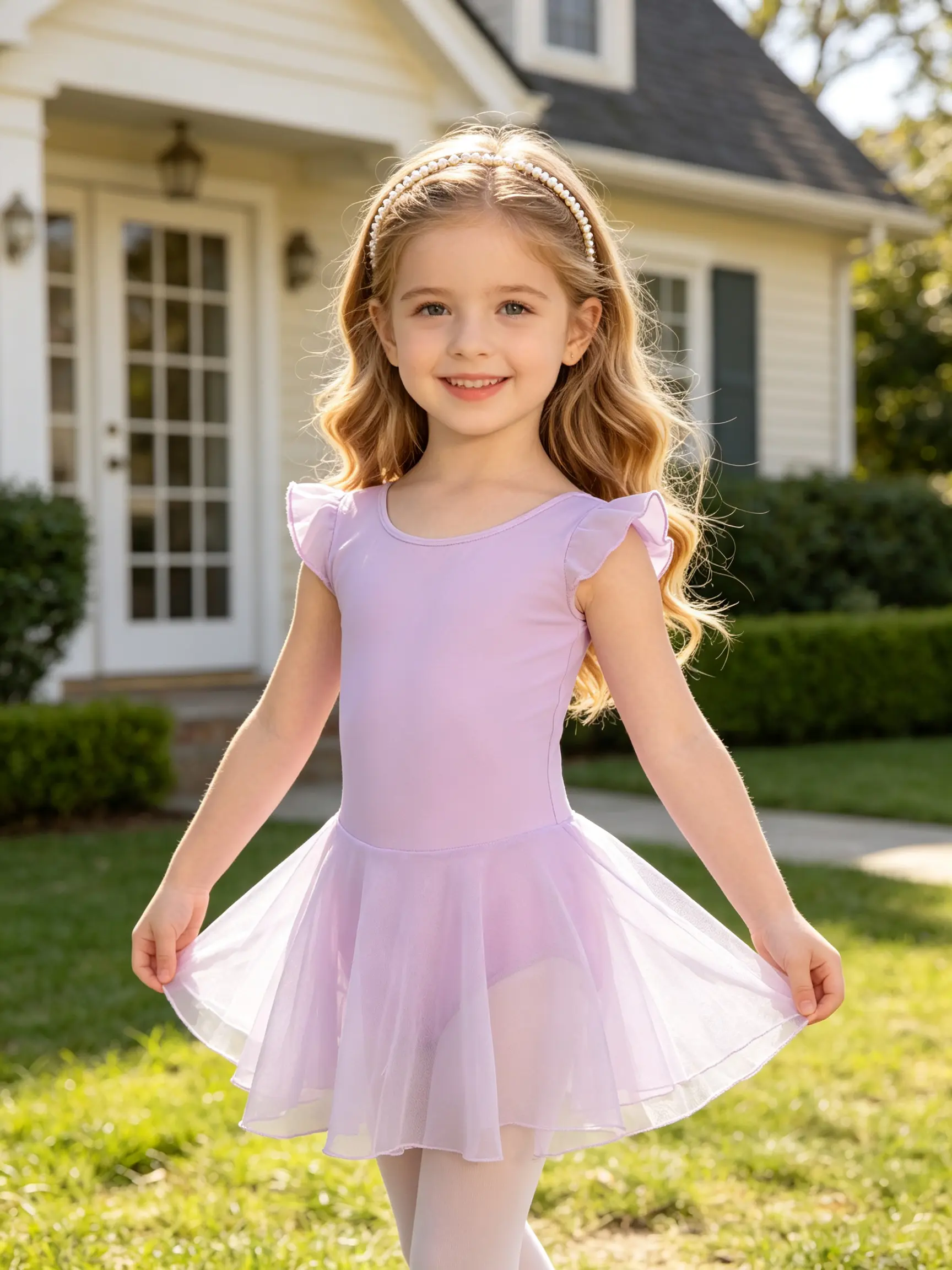 Girls Ballet Leotard with Skirt Ruffle Flutter Sleeve Dance Dress for Toddler Little Girls Dance Class Gymnastics Performance kid age
