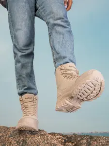 Men's Outdoor Tactical Boots, Anti-Slip Rubber Sole, Mid-Calf Lightweight Hiking Work Boots, Sizes 39-46 Available, All Seasons