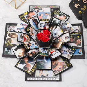 Hexagonal Explosion Gift Box Birthday Anniversary Gift Creative Explosion Box for Valentine's Day Anniversary Birthday Gift