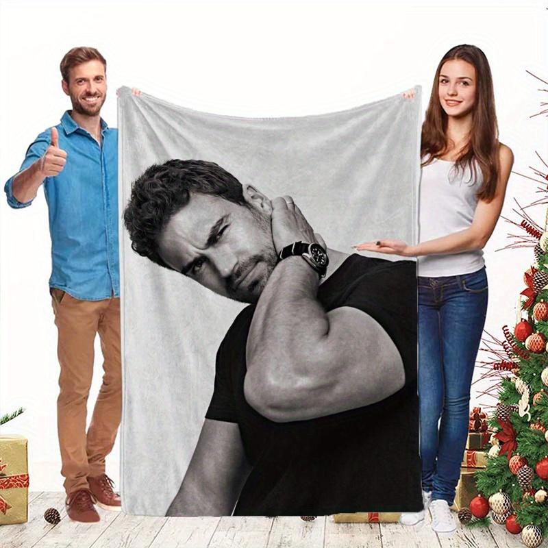 Theo James Fleece Blanket Throw Blankets Trendy Ultra-Soft Blanket Flannel Fleece Blanket Funny Print Blankets Super Soft Comfortable Warm Quilt For Room Car Camping Decor, Birthday, Holiday, Or Christmas Gift