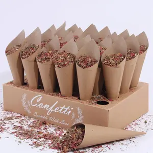 Unique Romantic Decorations for Valentines Day, 31pcs/set Paper Confetti Cone Holder For Wedding Party, Letter Pattern Confetti Cone Stand For Wedding Party Decor