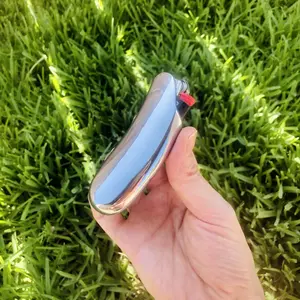 Heavy Duty Metal Lighter Case Cover Lighter Pouch Fits Bic Lighter Standard Size J6 Shiny Silver