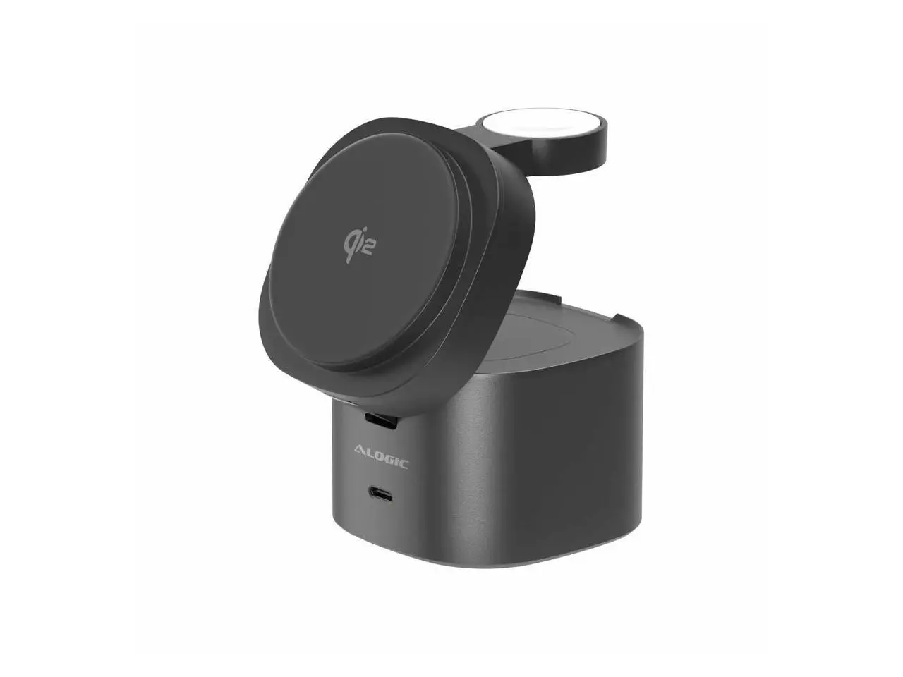 Alogic PowerPod 4-in-1 Qi2 Fast Wireless Charging Stand - AL41WCPO-BK