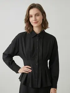 Women's Waist-cinching Shirt, Stylish Women's Clothing, Trendy Fashion Apparel, Perfect for Casual Wear, High-Quality Fabric