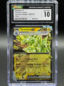 Pokemon TCG Tyranitar ex | Obsidian Flames 066/197 | CGC Graded GEM MINT 10
