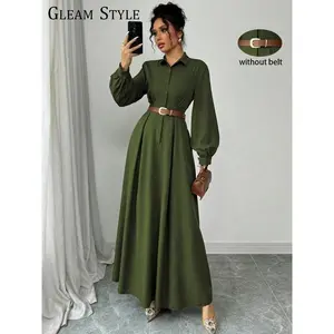 Women's Fashion High-End Professional Dress, Spring & Fall Formal Elegant Long Sleeve A-Line Midi Dress, Office Wear for Ladies（gift）