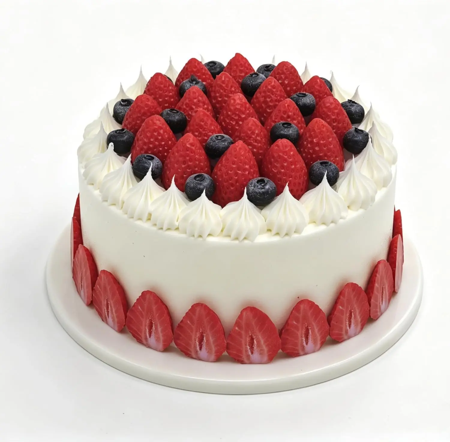 6 inch Fake Birthday Cake Fake Food for Bakery Shop Cake Display Model Party Decoration Faux Replica Cake (8" Wide with Style B)