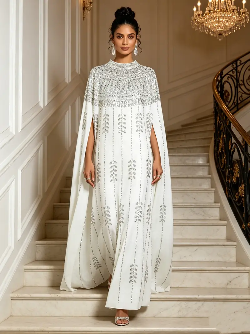 Sequin batwing Abaya kaftan - TikTok Shop Sequin batwing Abaya kaftan - TikTok Shop