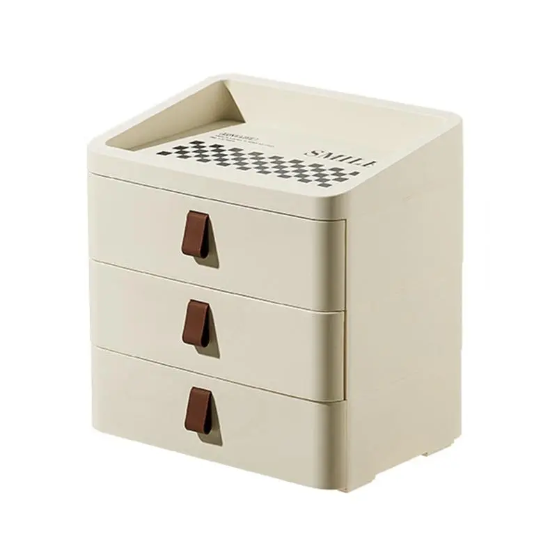 Drawer Type Desktop Storage Box, 1 Count Multi-functional Cosmetic Organizer, Desktop Storage Box for Home Office Bedroom