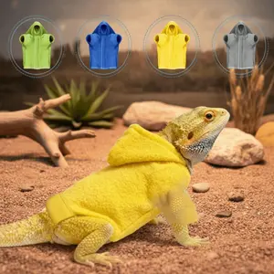 Hamster Warmer Tops Warm Lizards Clothes Windproof Soft Lizard Harness Vest Solid Color Pet Coat Jacket Small Animal