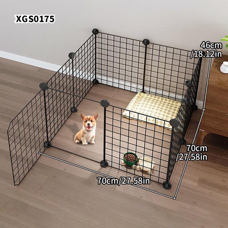 Small Dog Fence Indoor Home Pet Enclosure, Durable Puppy Playpen, One Room One Bath Puppy Cage with Toilet Area, Anti-Escape Dog Kennel