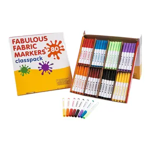 Bulk 80 Pc. Fabulous Fabric Marker Pack - 8 colors per pack
