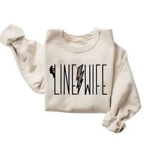 Lineman's Wife Sweatshirt, Line Wife Climbing Lineman, Line Life, Electricians Spouse, Life Of Lineman, Unisex Cotton