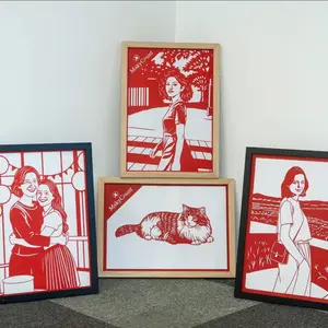 Customized paper-cutting pictures,image customization,Father's Day gifts,wedding anniversary gifts,anniversary gifts,birthday gifts