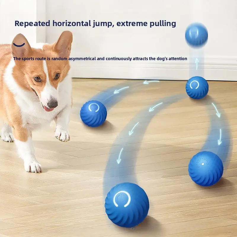 Gravity Jumping Ball Intelligent Charging Dog Toy Ball Dogs and Cats Chasing Toy Intelligent Rolling Ball Pet with Gravity