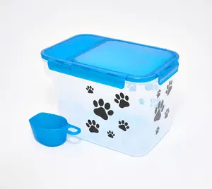 LocknLock Large 42-Cup Flip-Top Paw Print Container w/ Scoop