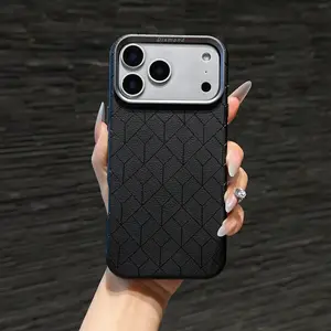 New Rubik's Cube Leather Pattern Magnetic Attraction Suitable for iPhone 17 Promax All inclusive Magnetic Attraction Apple 16 Pro Metal Lens Frame Independent Metal Button 15pm/14 Phone Protective Cover 13pro